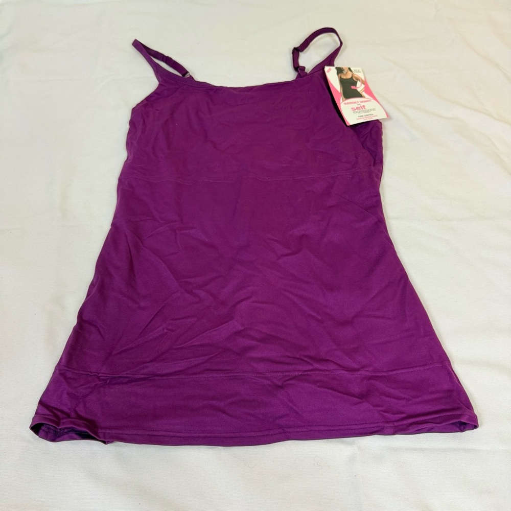Maidenform Self Expressions Suddenly Skinny Firm Tummy ToningCami Tank Purple XL
